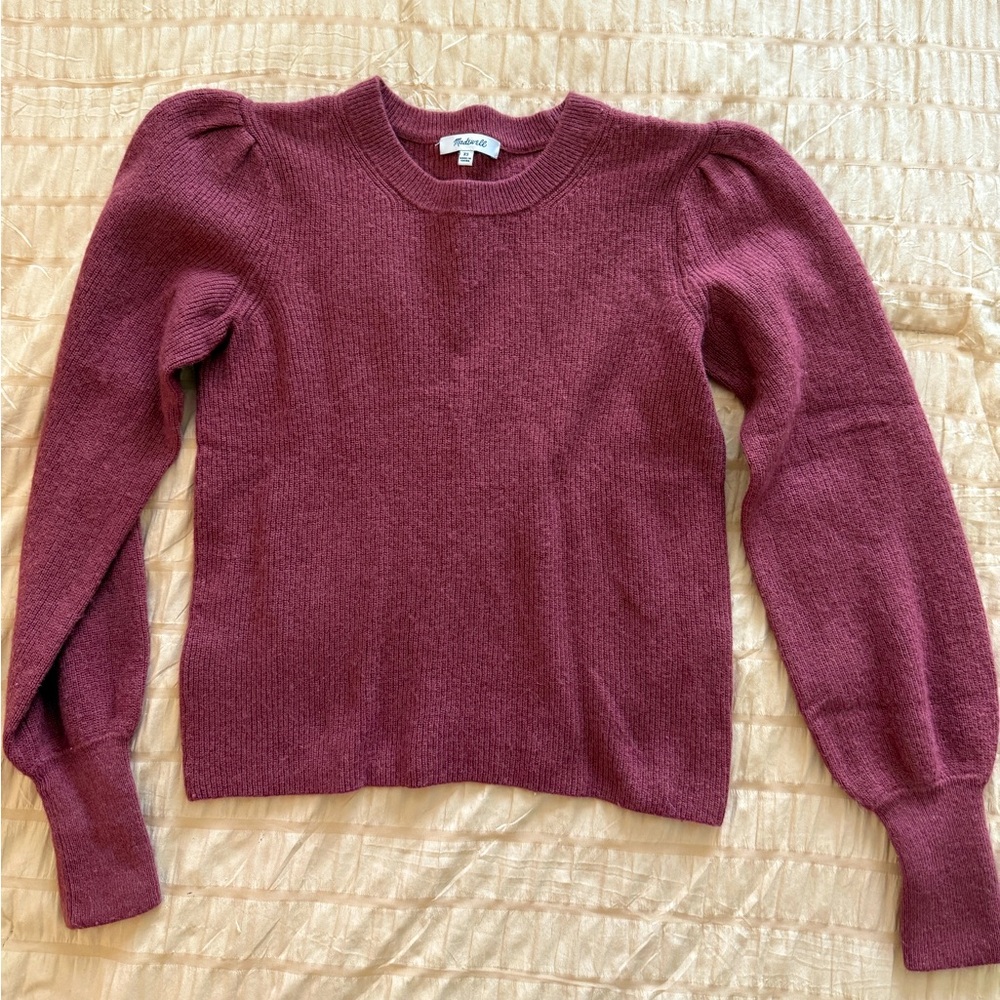 Madewell Baybrook Pullover Sweater Merino Wool Alpaca Blend Dusty Plum